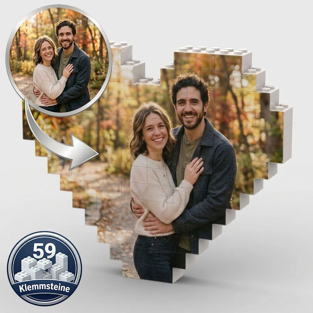 Tutte le decorazioni: Personalisierte Foto-Klemmbausteine Herz oder Rechteck – Nuovo e nell'imballaggio originale da Langenthal venduto da onl_d7l7 3