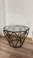 Moderner Beistelltisch (Metall & Glas)