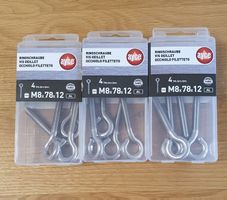 12 Ringschrauben M8x78x12 Edelstahl Ayce neu