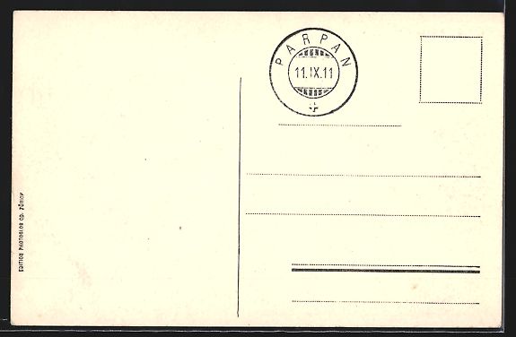 Cartoline postali: AK Parpan, Ortsansicht mit Kirche – Usato da Berlin venduto da bartko-reher 1