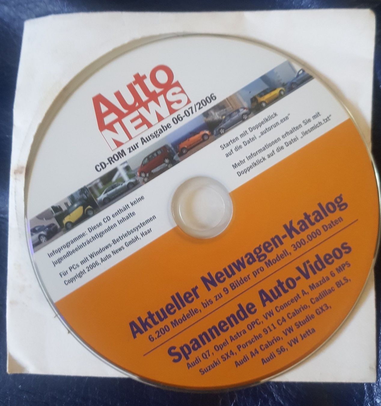 CD & DVD vergini: CD-Rom Auto News 06-07 2006 – Usato da Melchnau venduto da Fishel
