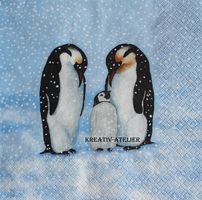 Serviette penguin family (1053) 2Stk.