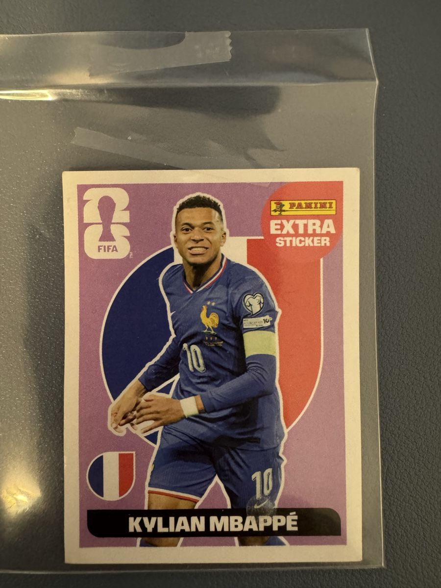 Panini Carte collezionabili: Mbappé Extra sticker panini 2026 – Nuovo e nell'imballaggio originale da Romont FR venduto da kenx83