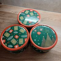 3 Weihnachtsdosen leer, dekorativ, ideal zum Basteln!