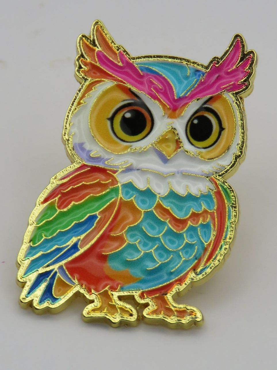 Broches & Aiguilles: Ansteck Pin - Bunte EULE - Emaille - 3x2,3cm – Neuf avec emballage d'origine à Grenchen par Yamahwildstar16 1