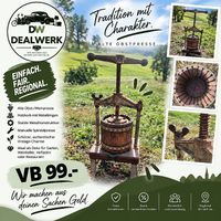 Alte Obst-/Weinpresse  Holz & Metall  Vintage