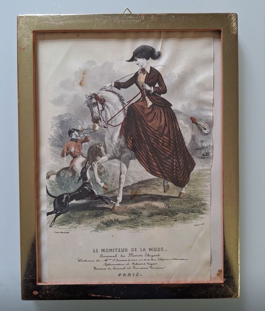 Grafica & Litografie: Bild alt Paris Mode vergoldet – Usato da Jona venduto da HappyHappyHappyHappy