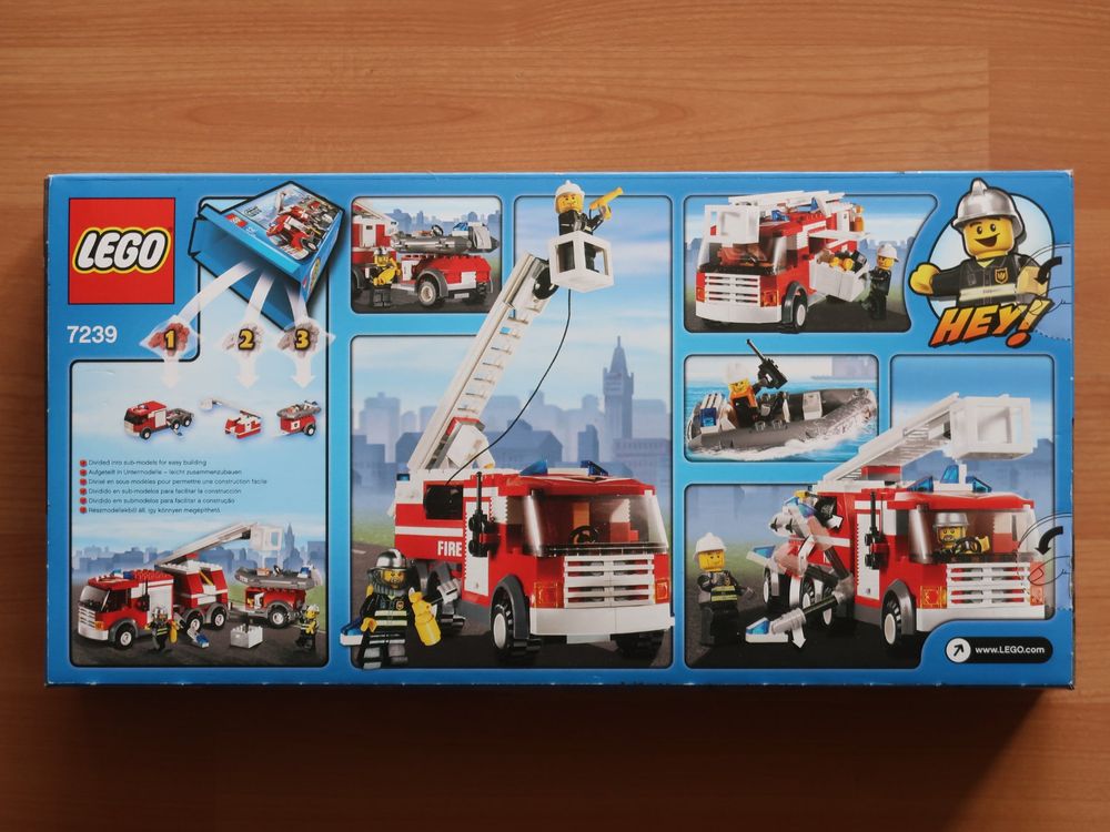 Lego Giocattoli: Lego Town City 7239 Fire Truck Feuerwehrauto – Nuovo e nell'imballaggio originale da Oberwil b. Büren venduto da nih_qt5f 1