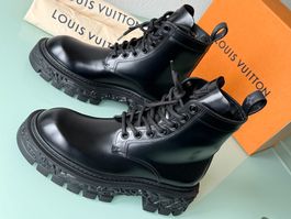 LOUIS VUITTON Baroque Ankle Leder Stiefel Boots 43.5 NEUE