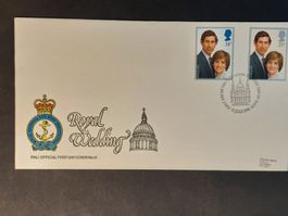 FDC UK 1981, Heirat Charles und Diana seltene Version