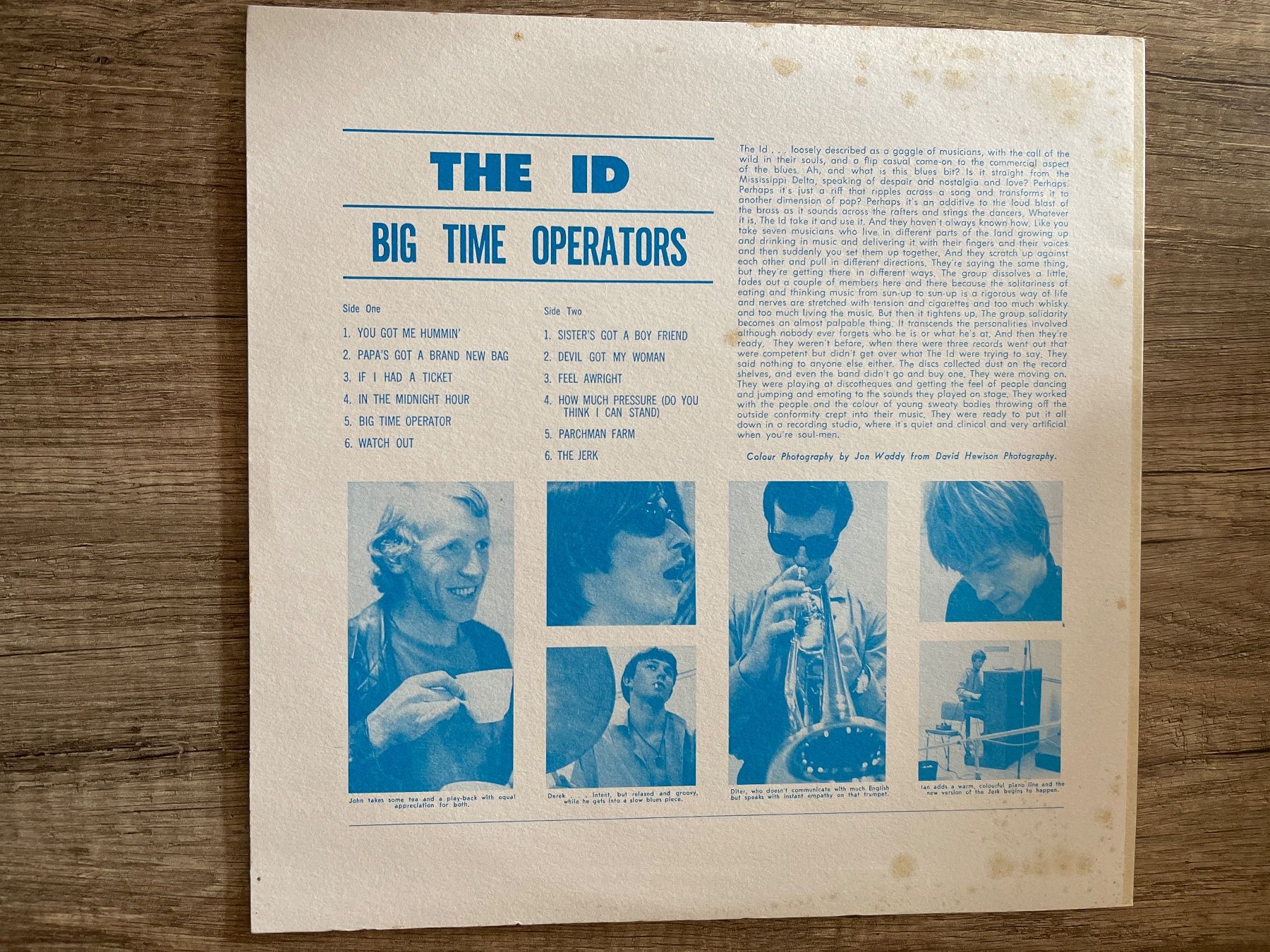 Dischi in vinile: S1181/The ID - Big Time Operators – Usato da Frutigen venduto da Philippe_jsp 1