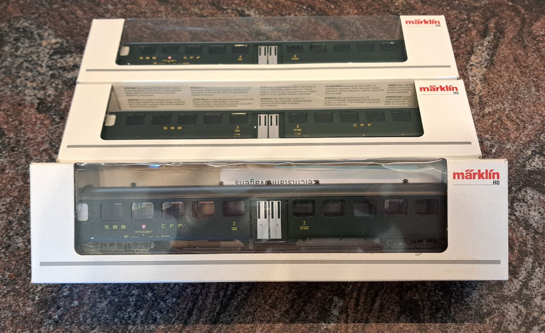 Märklin Modellini di ferrovie: Märklin H0 SBB Waggons 3Stk – Nuovo (secondo la descrizione) da Frauenfeld venduto da Fusel1909