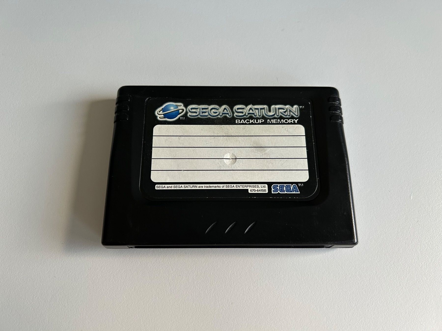 Sega Consoles: Sega Saturn Memory Backup Cart Schwarz – D'occasion à Belp par retrovideogamers
