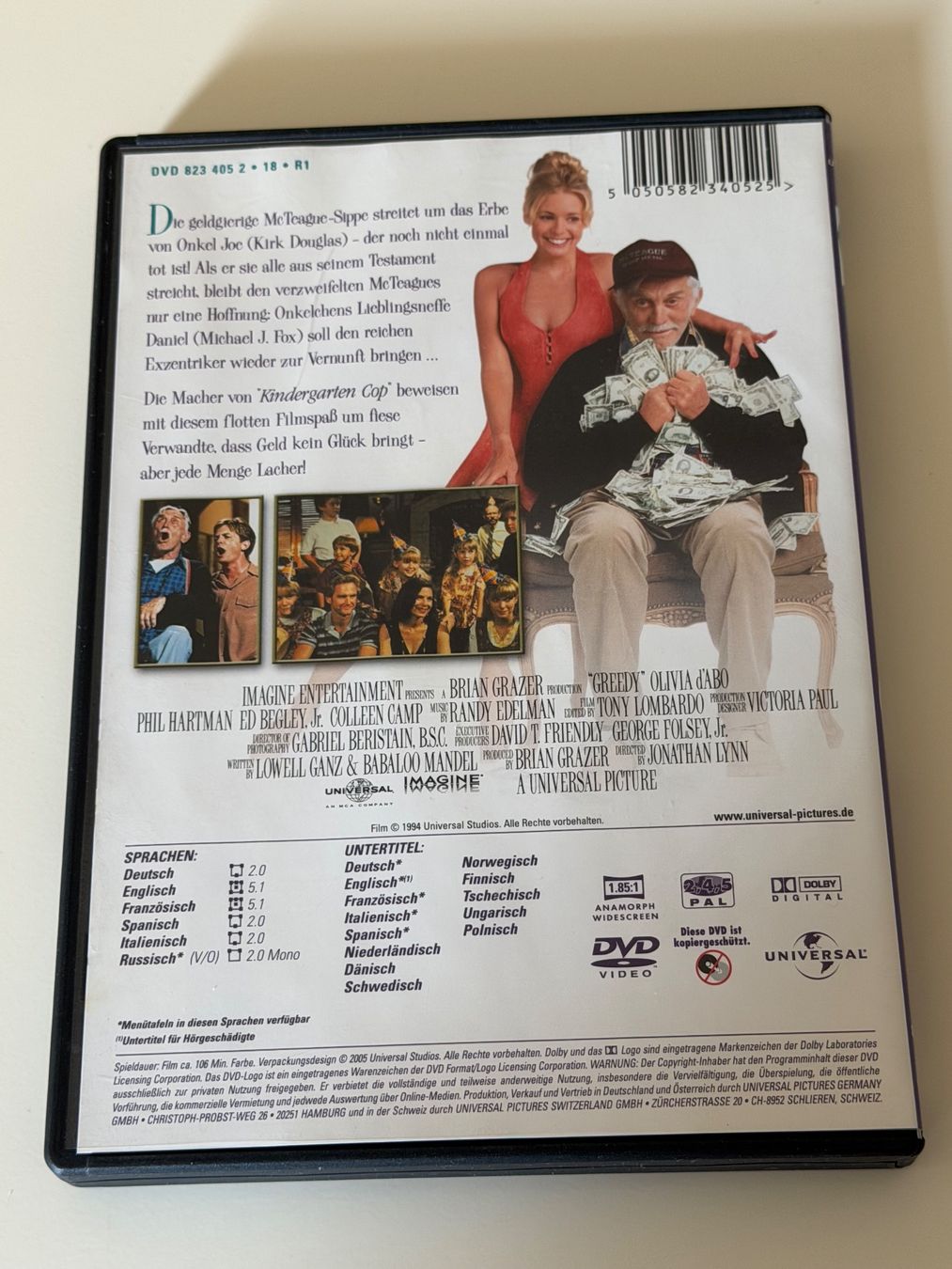 Tutti i DVDs: DVD Greedy Michael J. Fox – Usato da Altstätten SG venduto da sheamus 1