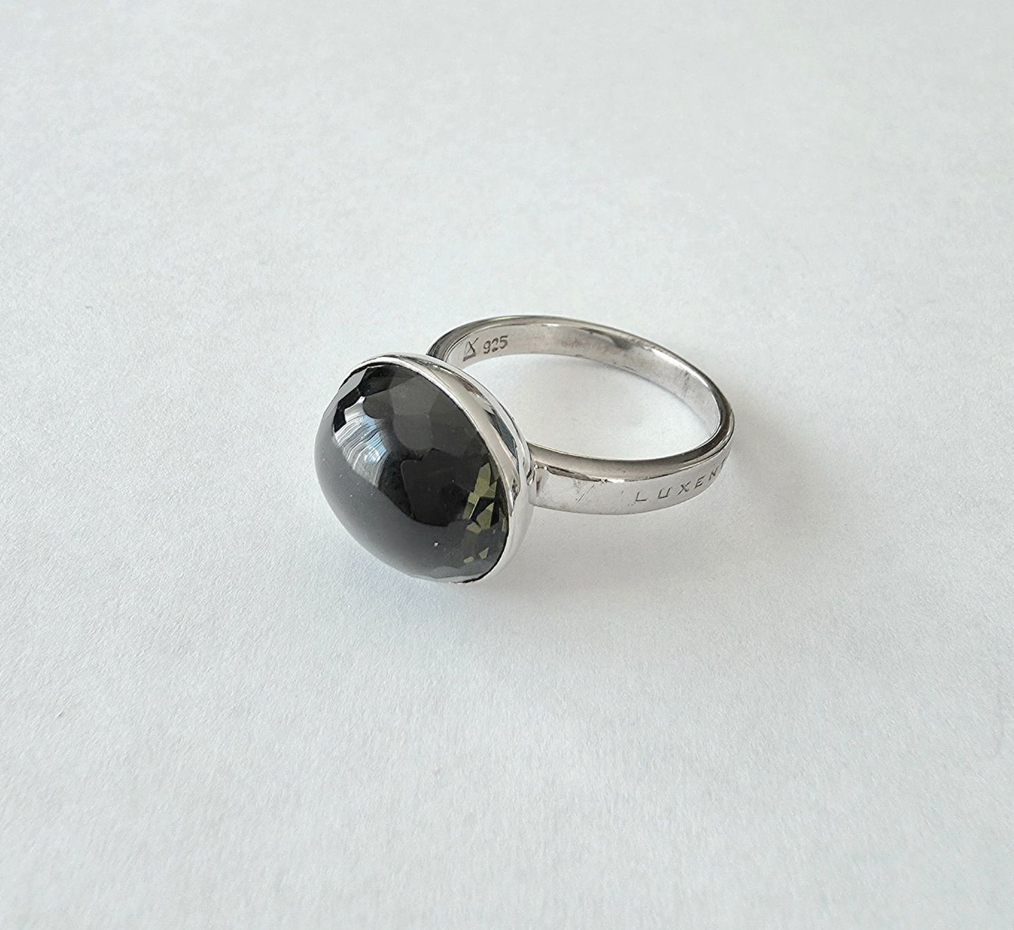 Anelli: Edler Silber Ring 925 mit Ovaler Moldvit-Kristall  - Neu – Nuovo e nell'imballaggio originale da Uetikon am See venduto da Coralreef 3