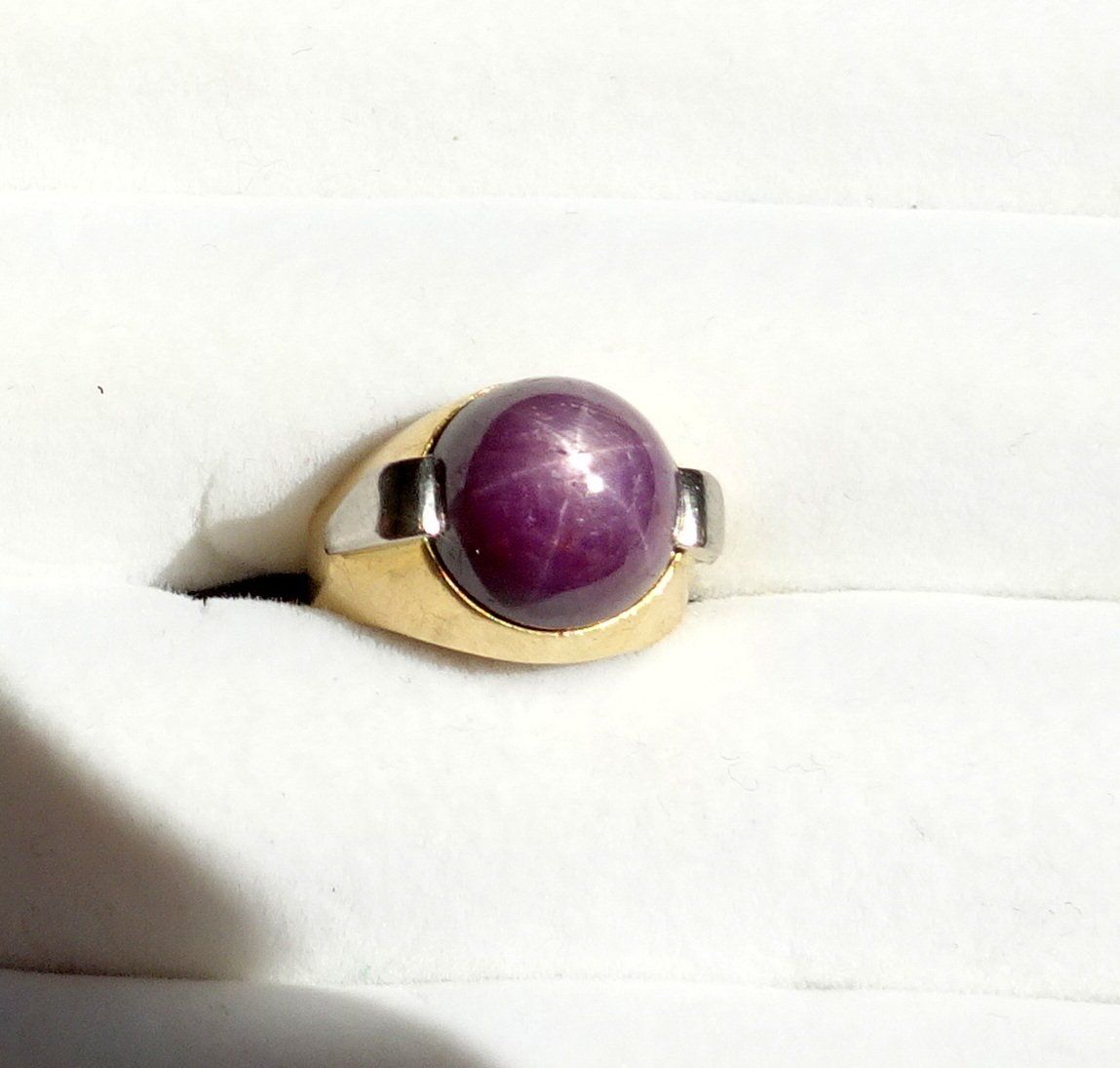 Anelli: Rosa Sternrubinring - echt - Gelbgold 18K Einzelanfertigung – Usato da Locarno venduto da Sicabe
