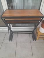 3x tische seet  Massivholz/metall