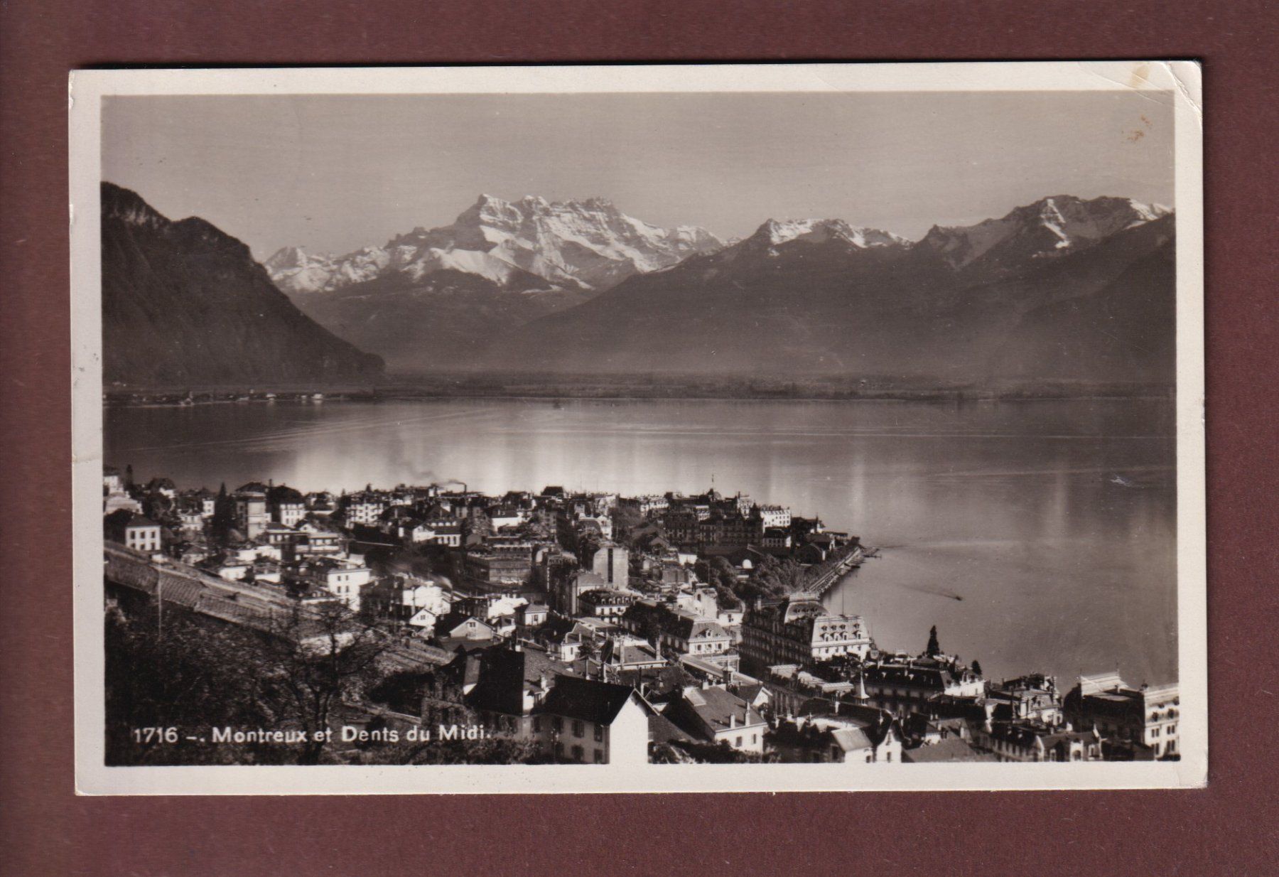 Cartoline postali: MONTREUX - Dents du Midi - 1933 – Usato da Pully venduto da nicecards