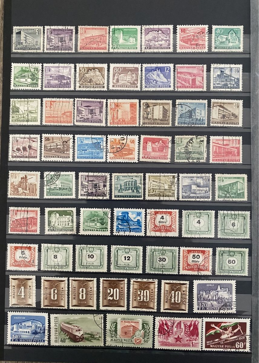 Tutti i francobolli: 61 timbres - Hongrie – Usato da Petit-Lancy venduto da Solcarm