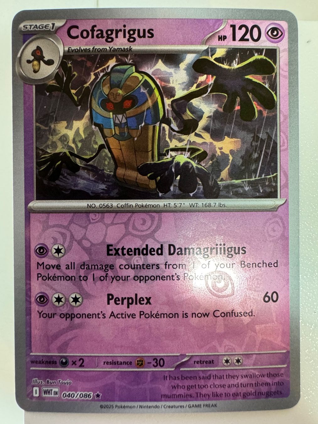 Pokémon Sammelbilder & Trading cards: Cofagrigus | Reverse Holo | 040/086 | White Flare – Neu (gemäss Beschreibung) aus Bassersdorf von ero_9zp9