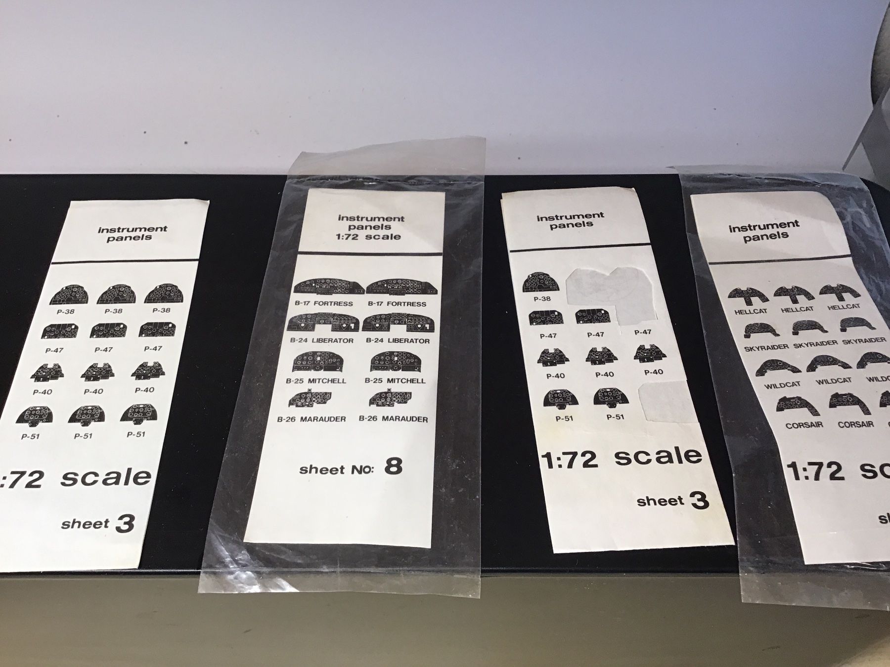 Kit di modellismo & Modellini statici: Modellbau Instrumenten Panel 1:72 Diverse Flugzeuge – Usato da Männedorf venduto da Modelle-aller-Art