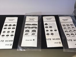 Modellbau Instrumenten Panel 1:72 Diverse Flugzeuge