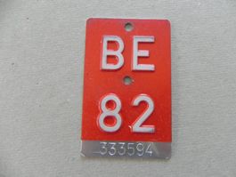 Velonummer Velo Rad BE 82 weiss Bern 1982 Nummer Geschenk
