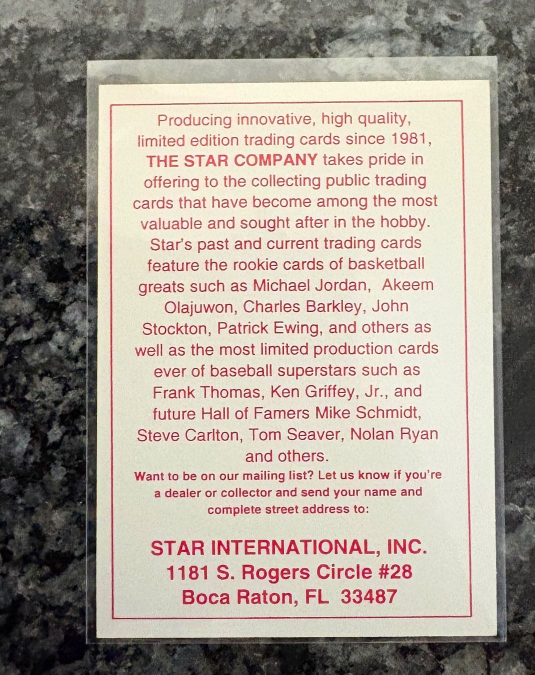 Nba Sammelbilder & Trading cards: NBA Michael Jordan 95 Star Promo Card – Neu (gemäss Beschreibung) aus Muttenz von joba23 1
