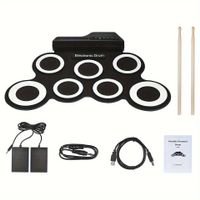E-Drum Set elektronisches Schlagzeug tragbar USB MIDI Pad