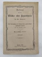 GLÜCKS- UND HAZARDSPIELE 1863
