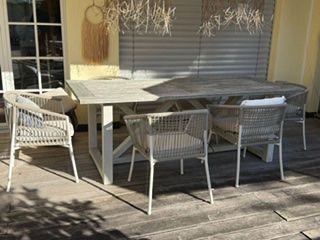 Riviera Maison Tavoli: Gartentisch mit 6 Stühlen - Outdoor Set – Usato da Basel venduto da set_rw9n 6