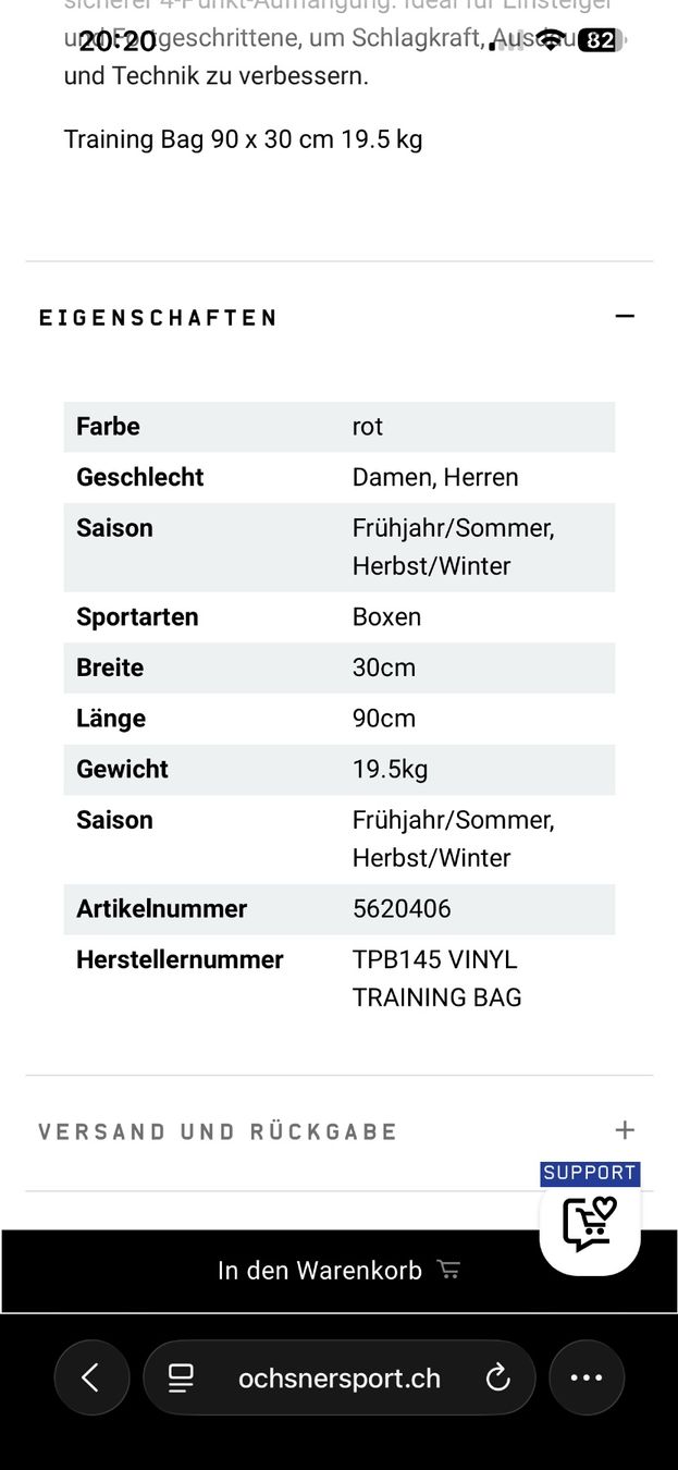 Sacchi da boxe: Boxsack – Usato da Solothurn venduto da Annamafa01 6