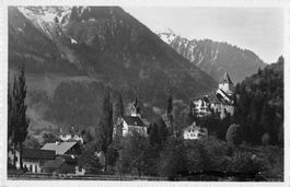 Gruss aus ZWEISIMMEN - Schloss Wimmis, Dorfname wegen Militä