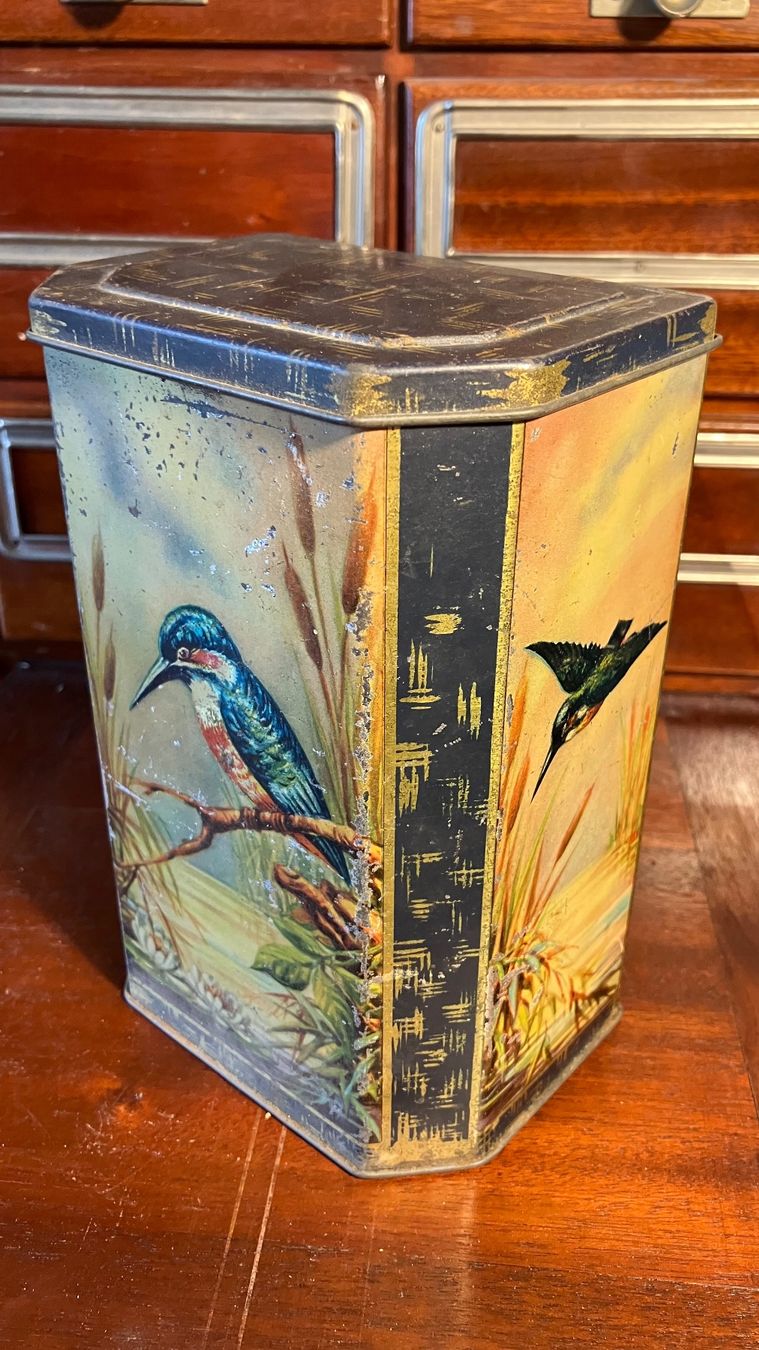 Barattoli: Blechdose Boite ancienne oiseau antik – Usato da St-Cierges venduto da LeRegain