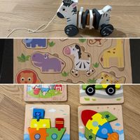 BUNDLE: Wooden Puzzles & Pull Toy Zebra Bundle