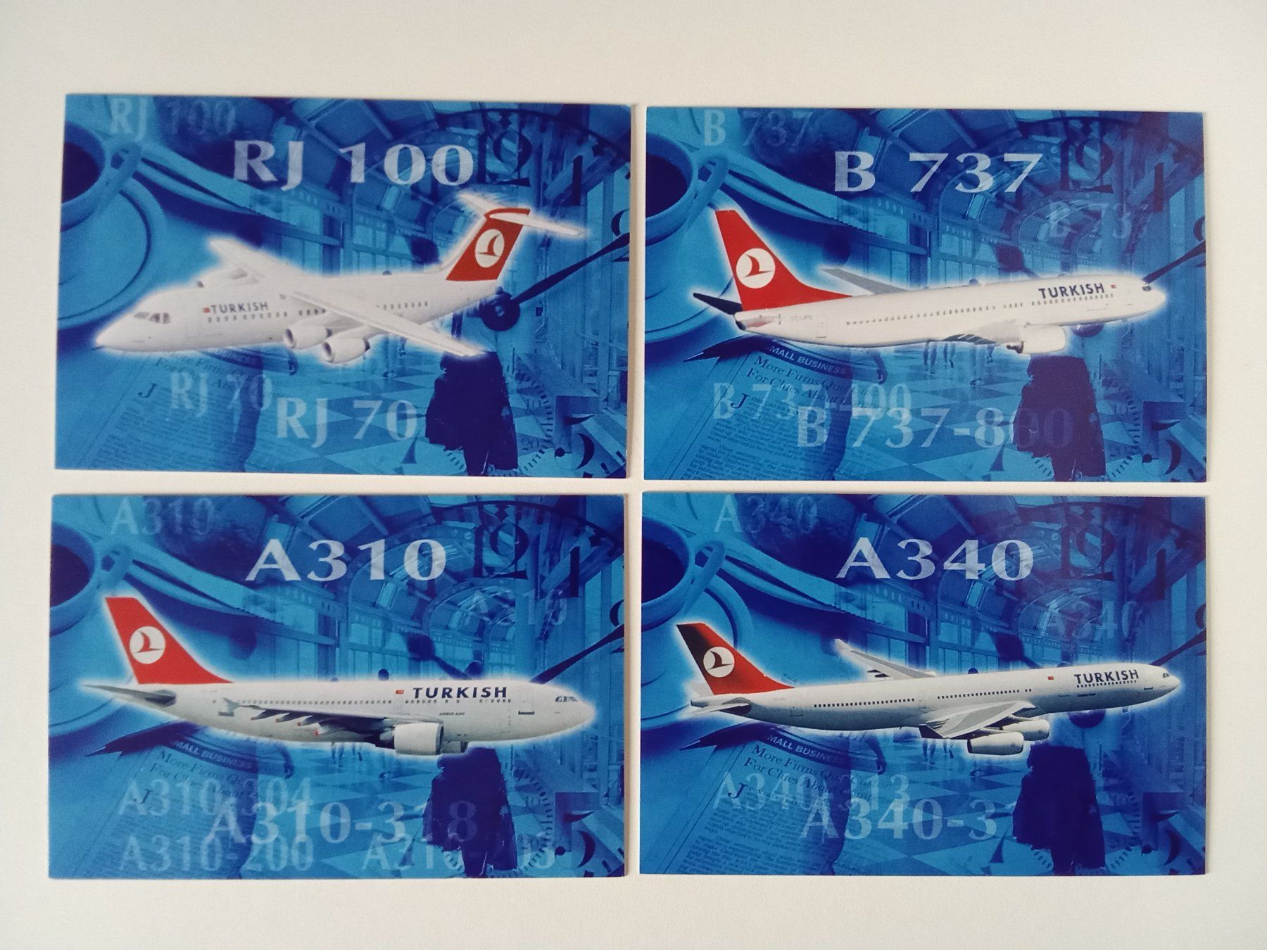 Cartoline postali: Aviatik Ansichtskarten-Set Turkish Airlines (4 Karten) – Nuovo (secondo la descrizione) da Bilten venduto da Bora3