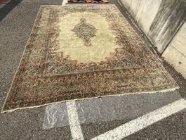 Kerman signiert 365x265cm Teppich handgeknüpft sauber