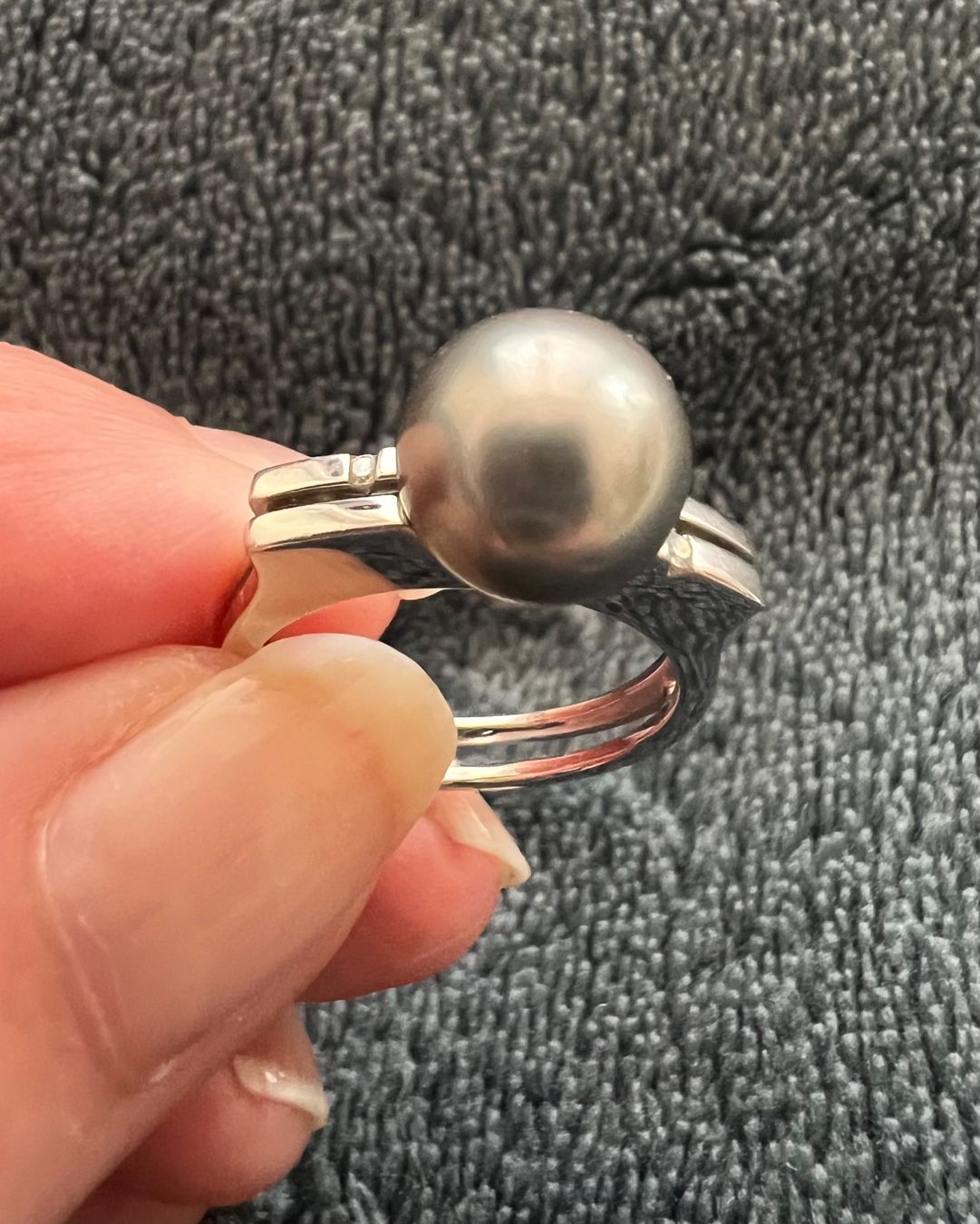 Ringe: Ring Weissgold Perle 925 Ringgroesse 52 – Neu (gemäss Beschreibung) aus Horgen von Hpunto 1