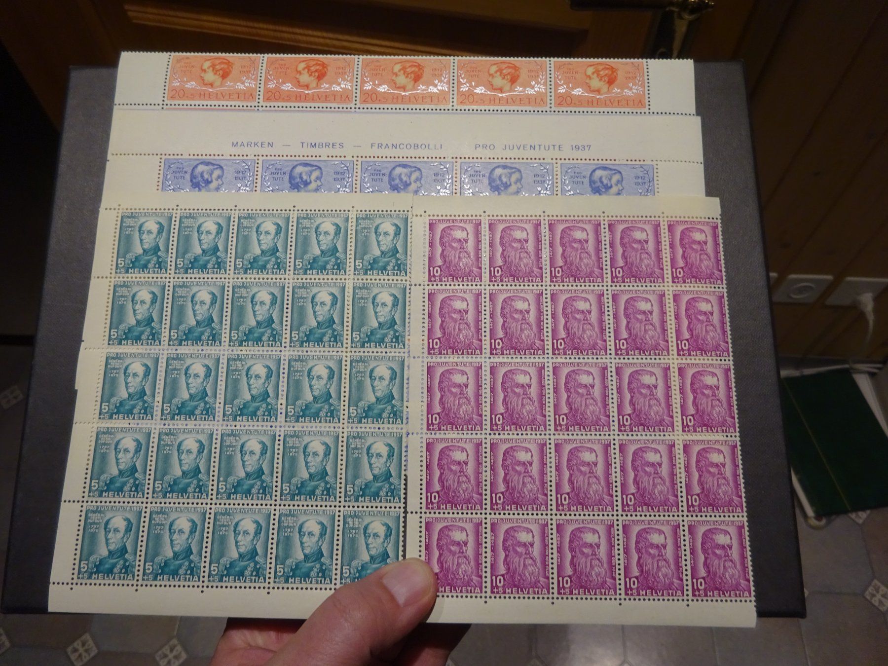 Tutti i francobolli: 1937 PJ in Halbbogen  postfrisch** – Usato da Appenzell-Steinegg venduto da adi1975