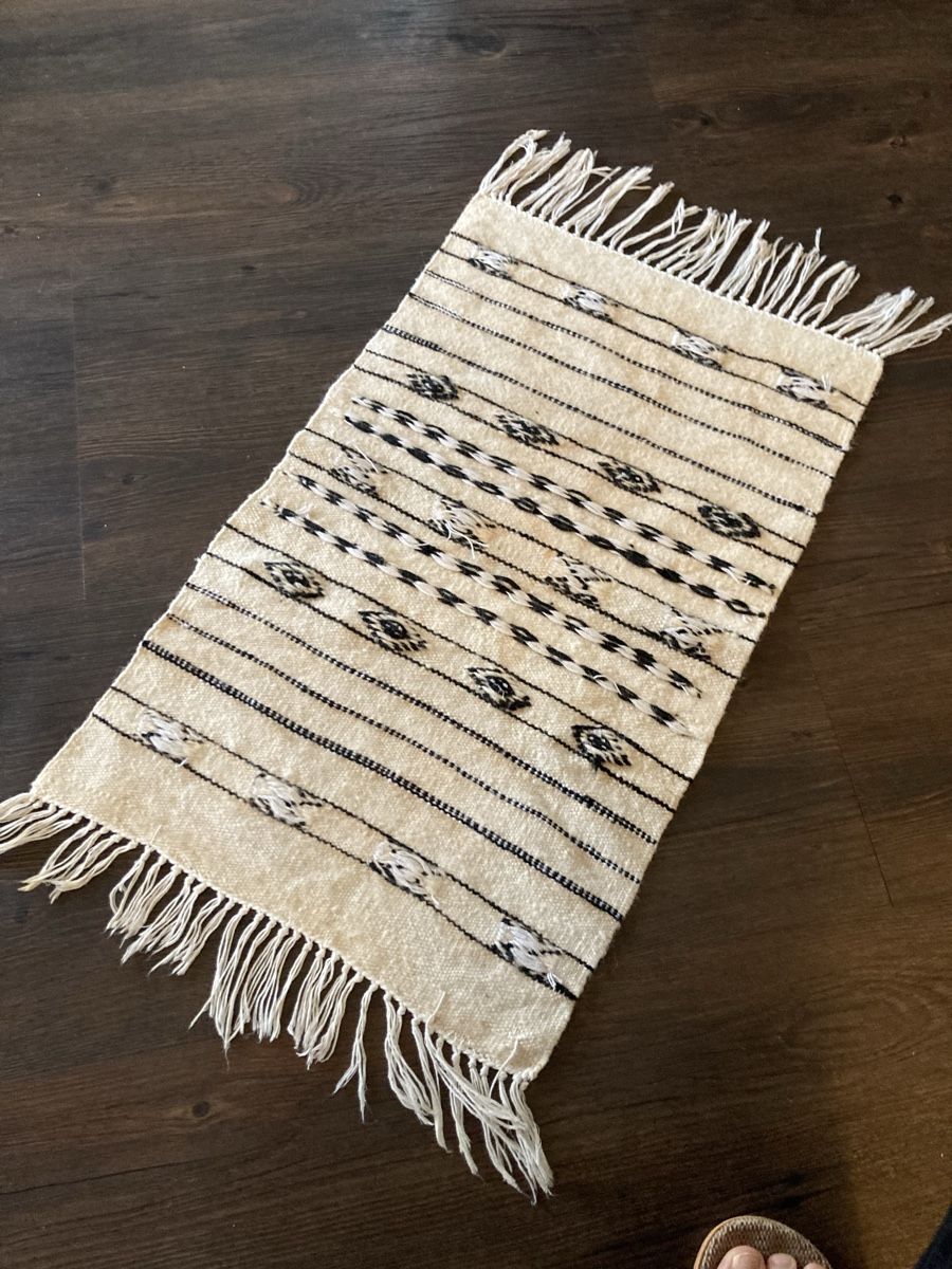Tappeti: Handgeknüpfter Teppich, Wandteppich, Boho Style, Beige – Usato da Bauma venduto da MissRedCat 1