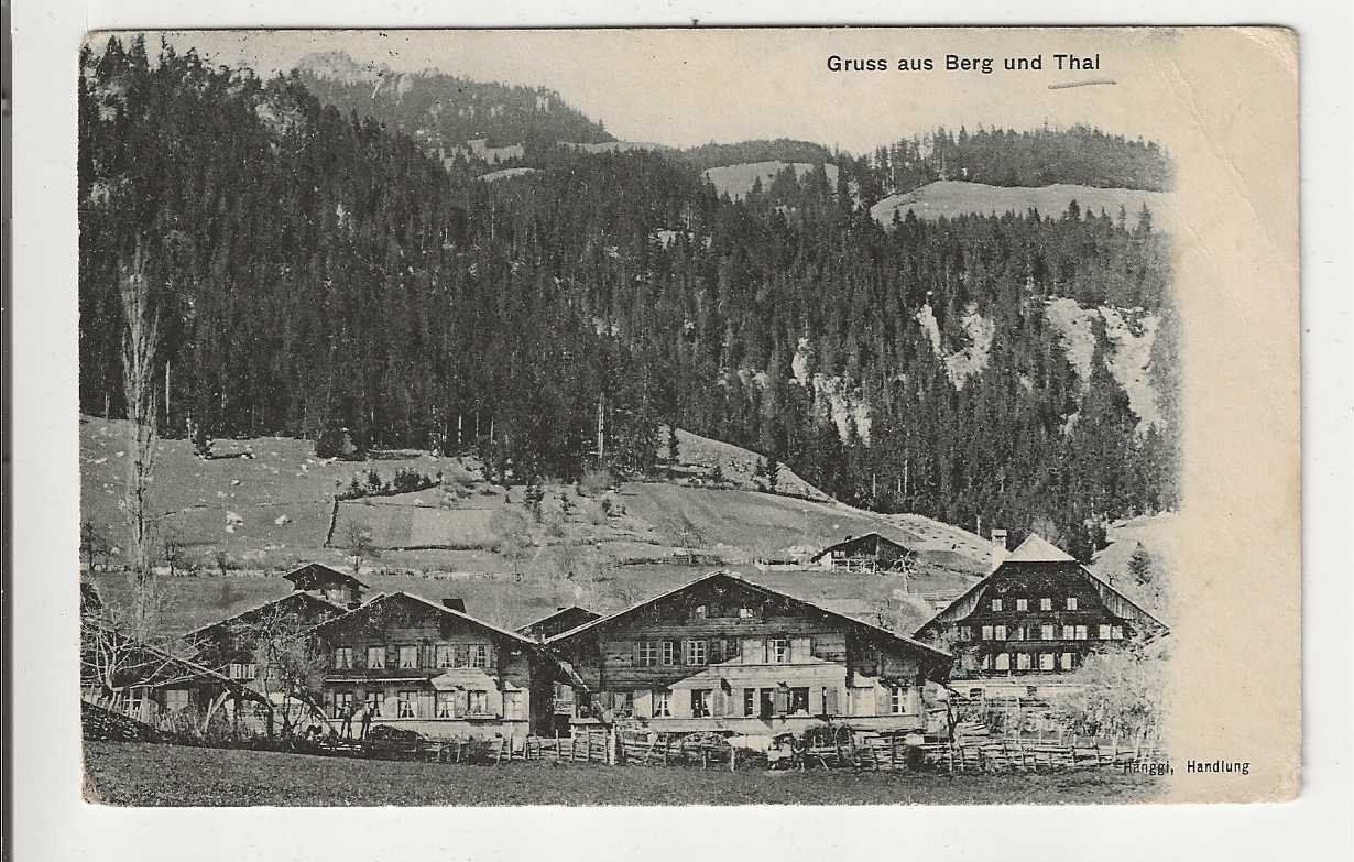 Cartoline postali: Erlenach, erg und Tal, 1918 – Usato da Spiez venduto da Niesen20