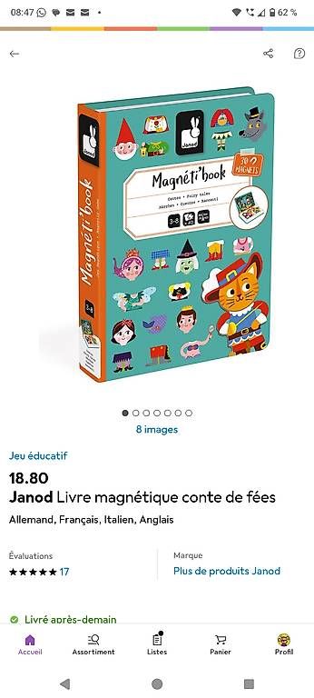 Janod Giochi: Junod jeu magnetic – Usato da Veyrier venduto da cec_2xq6 2