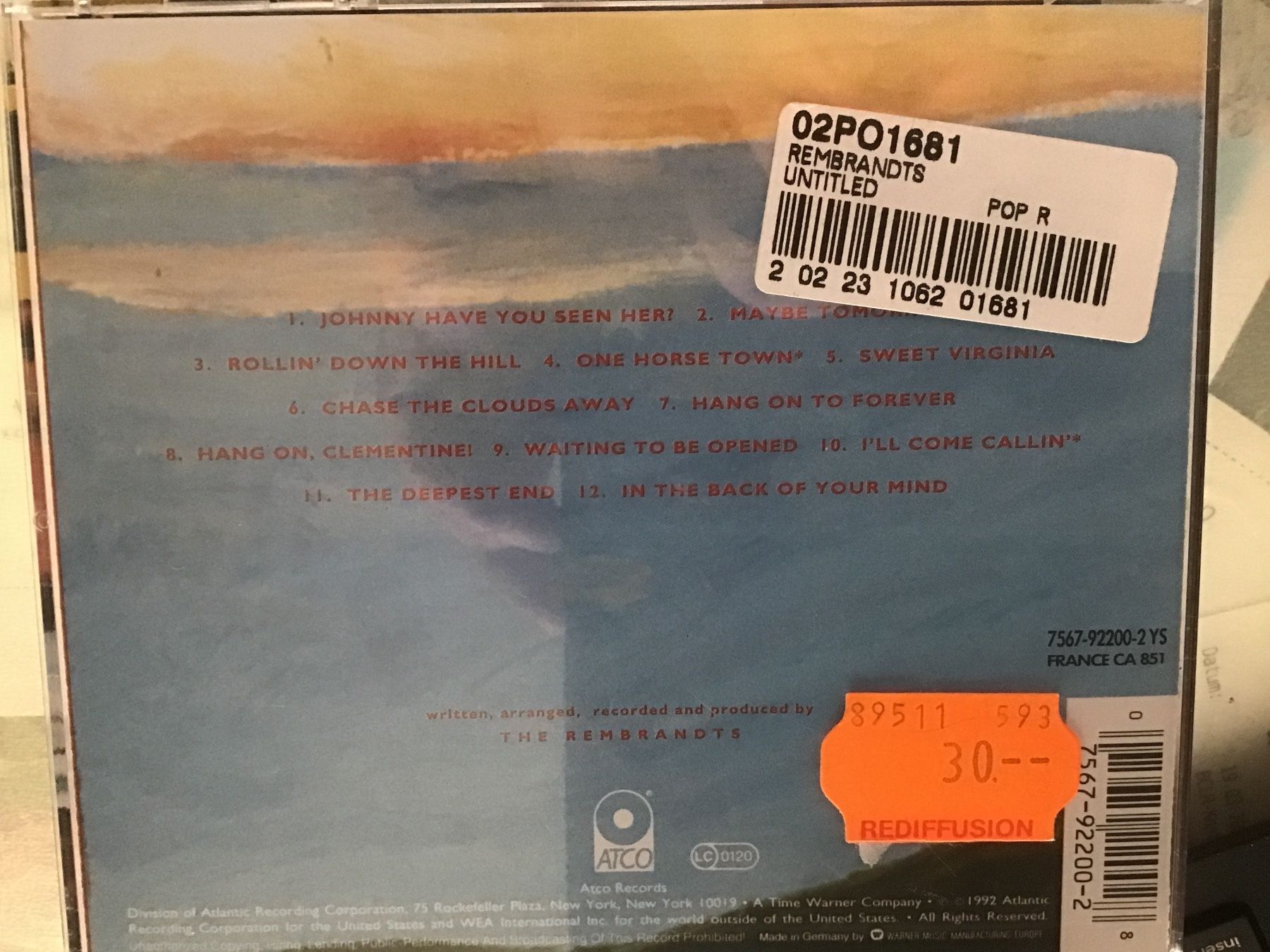 CD: The Rembrandts  💿 – Usato da Thierachern venduto da sweden08 1