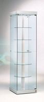 Glasvitrine, ESG Glas, Silber, LED (B.54cmxT.52cmxH.200cm)