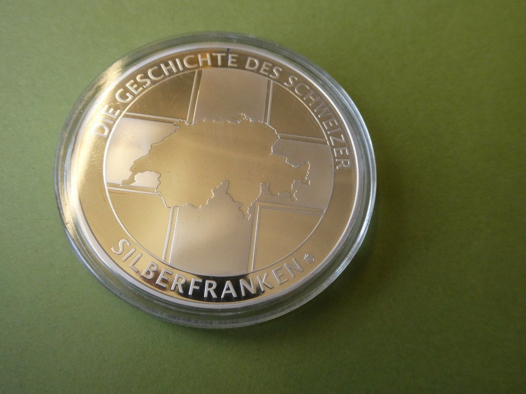Medaillen: versilberte Medaille 50 mm PP,  Robert Walser – Gebraucht aus Hinterforst von Rohusri 1