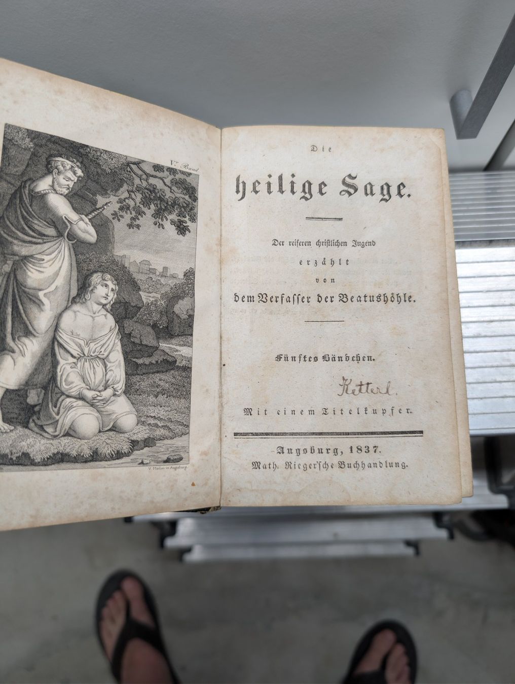 Bücher: Antikes Buch heilige Sage 1837 – Gebraucht aus Wynau von Zebrafurz 1