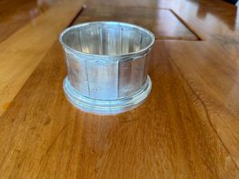 Versilberter Topf / Übertopf, Vintage Blumenschmuck. (52)