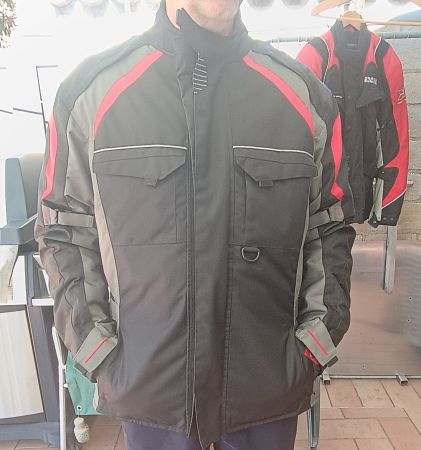 Veste moto Tell noir et gris