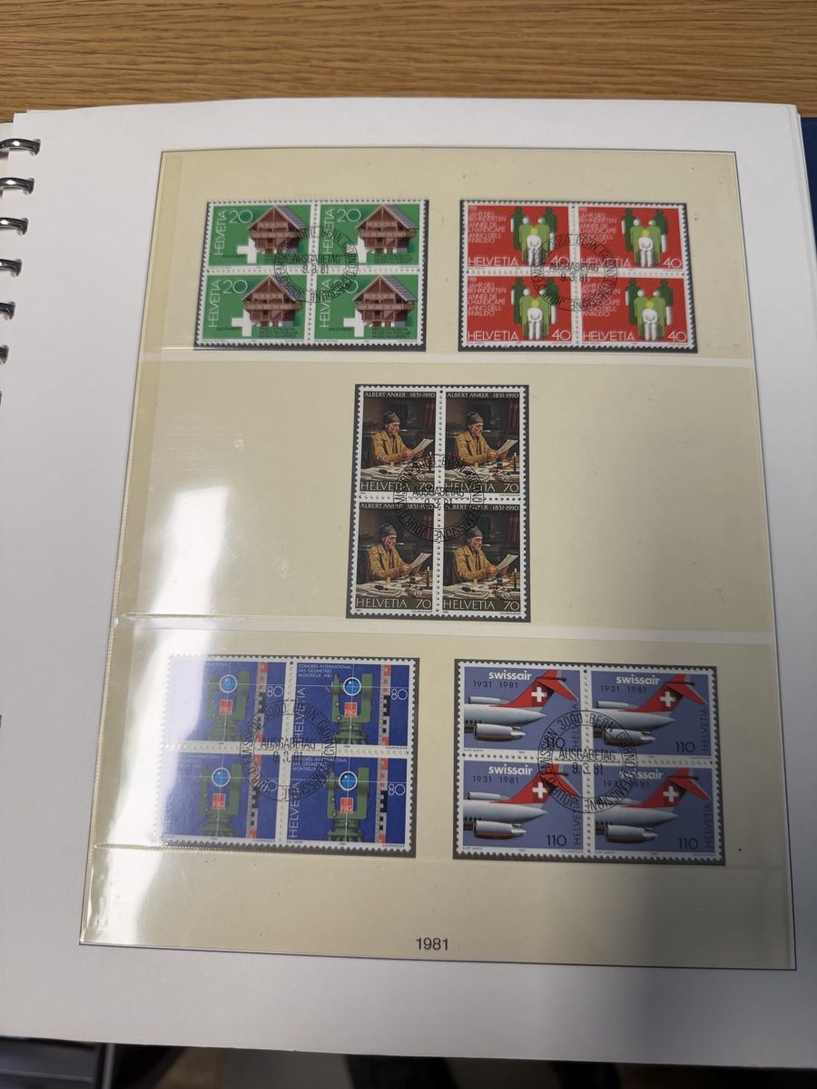 Alle Briefmarken: Album mit 4er Blöcke 1981 bis 1990 – Neu (gemäss Beschreibung) aus Murgenthal von Tina_4055