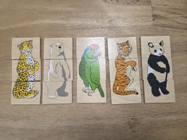 Holzpuzzle Tiere, Holzspielzeug